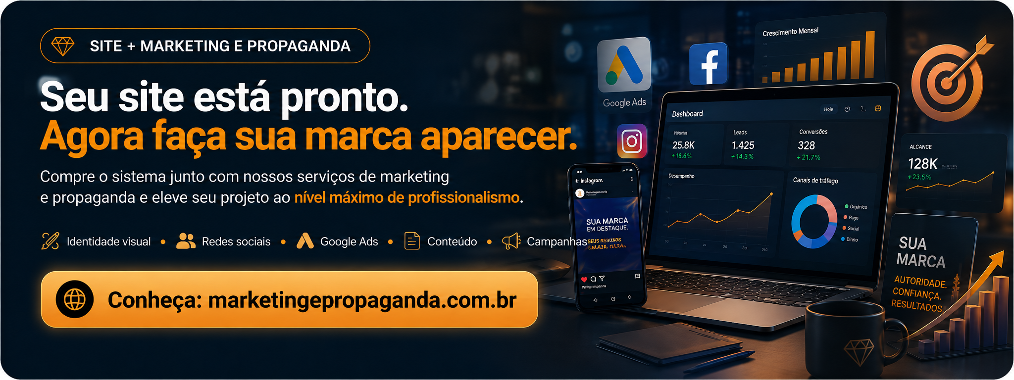 Site mais Marketing e Propaganda - eleve seu projeto ao máximo nível de profissionalismo