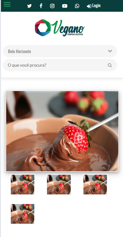 Página de oferta no sistema de compra coletiva Vegano