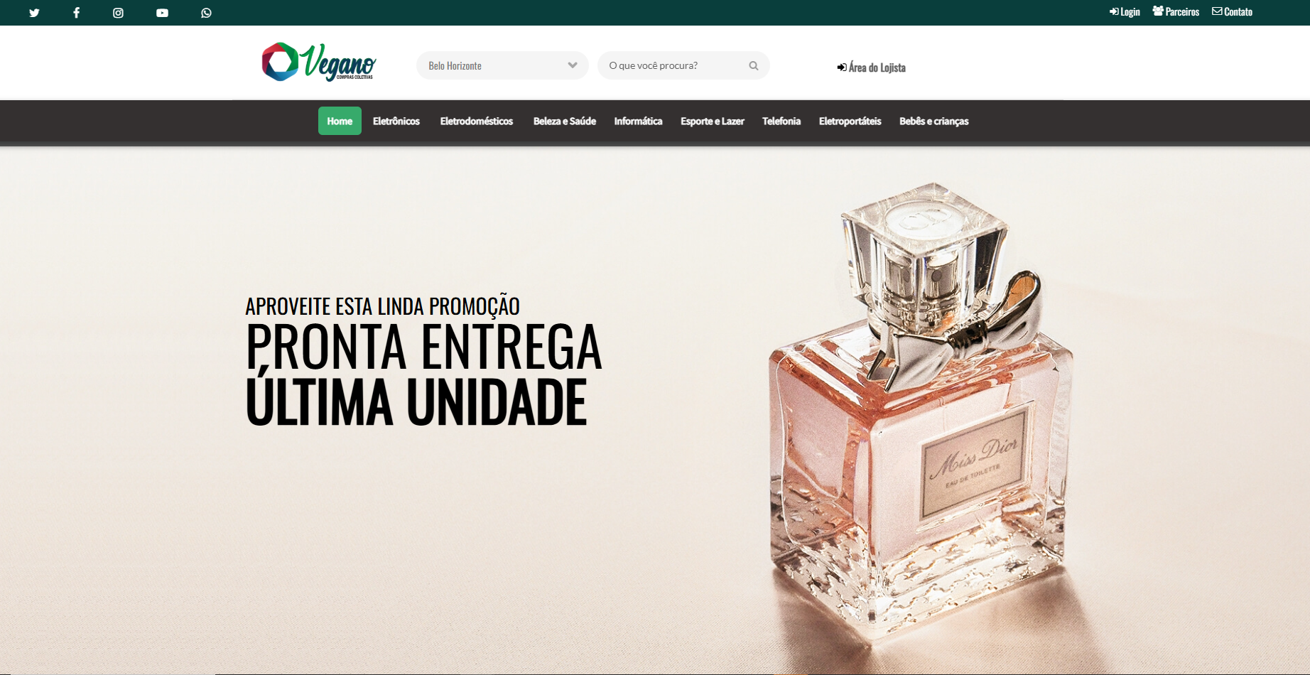 Site de compra coletiva Vegano