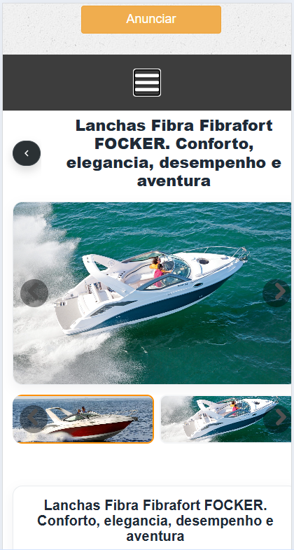 Página de detalhes de um anúncio no sistema Target
