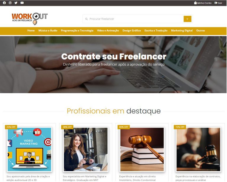 Crie seu site para freelancers e ganhe comissões como o Workana
