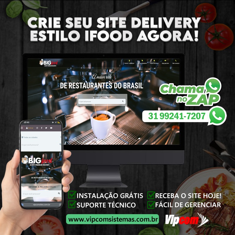Marketplace de delivery com vários restaurantes e opções de pedido