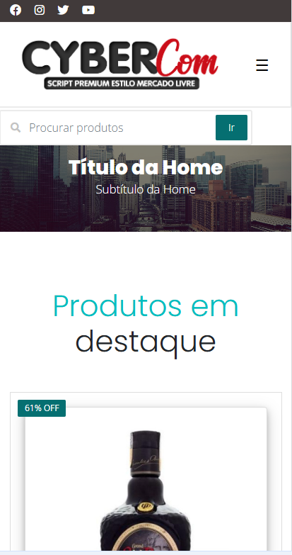 Marketplace Cybercom com produtos de diferentes vendedores