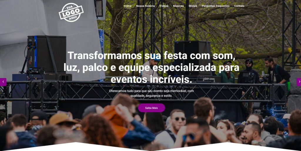 Crie um site profissional para eventos e vendas online