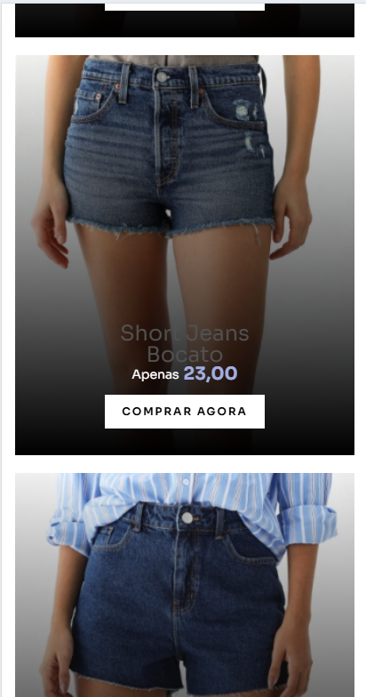 Listagem de produtos da loja virtual Webstore