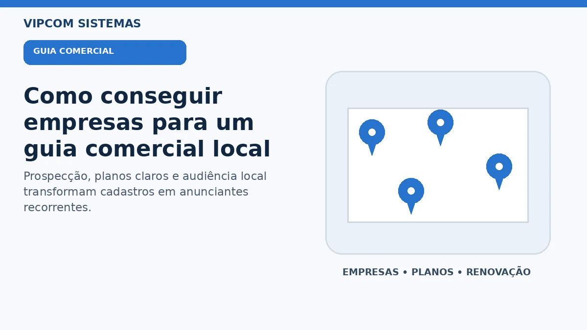 Como conseguir empresas para anunciar em um guia comercial local