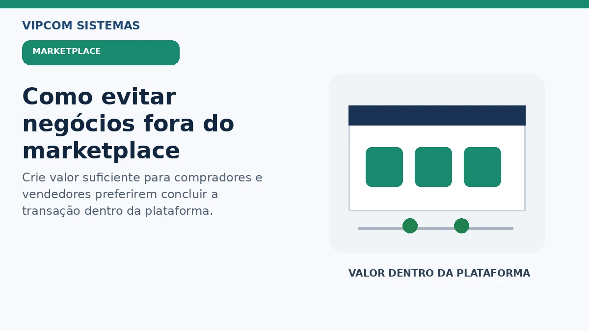 Estratégias para evitar que compradores e vendedores fechem negócio fora do marketplace