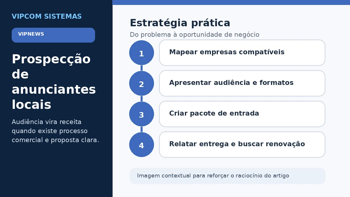 Prospecção de empresas anunciantes para um portal de notícias local