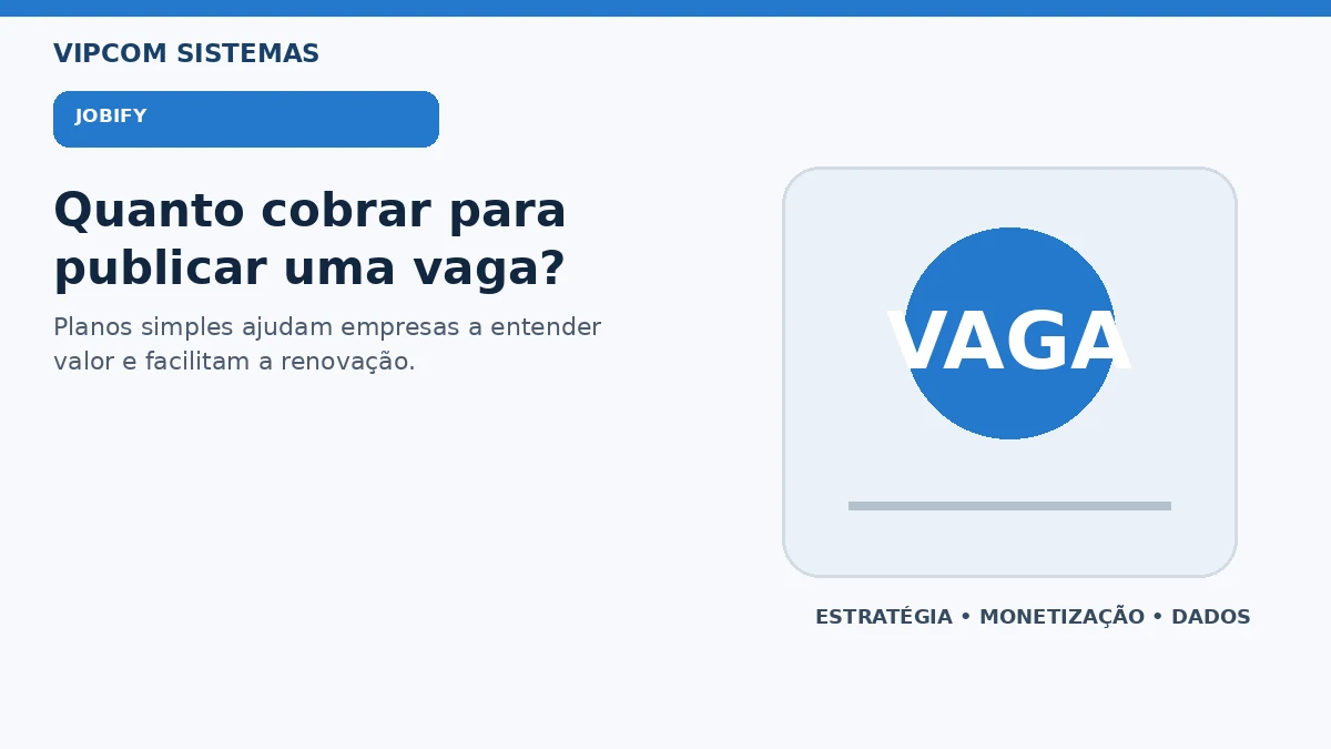 Modelos de cobrança para empresas publicarem vagas em um portal de empregos