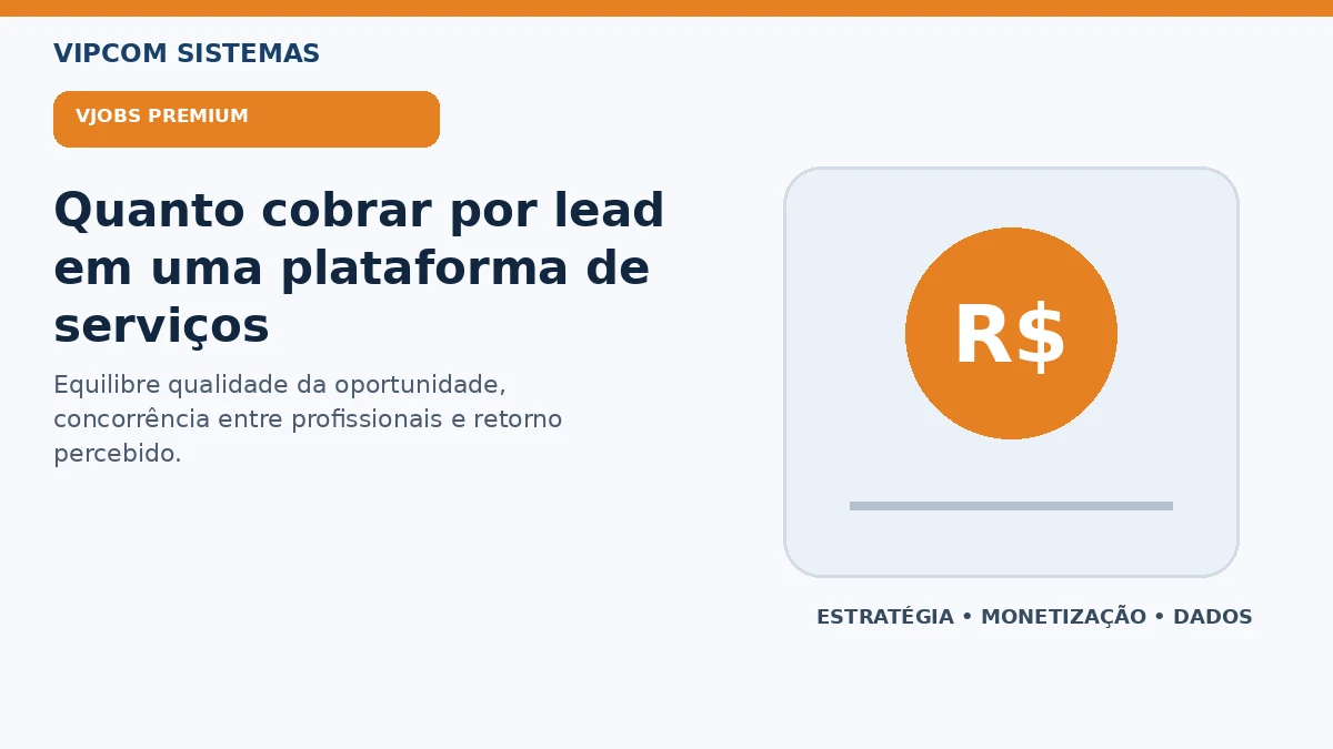 Estrutura de precificação de leads para uma plataforma de serviços e orçamentos