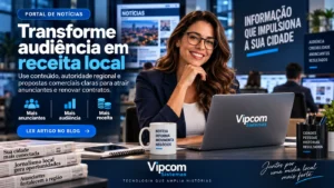 Portal de notícias local prospectando anunciantes e receita publicitária